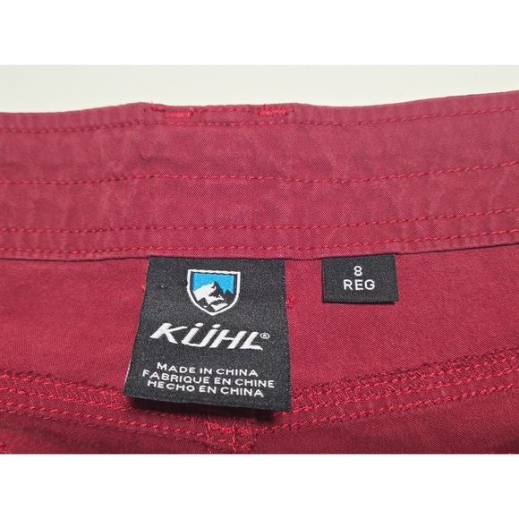 Kuhl Vintage Patina Dye Cargo Red Roll Up Hiking Pants Women's Size 8 Regular - Picture 12 of 14